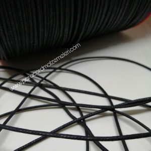 Paracord Bileklik İpi Mumlu İp Siyah Renk - Görsel 2