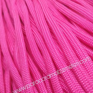 Paracord İp , Paracord 550 lb Paraşüt Bileklik İpi Şeker Pembe Renk - Görsel 1