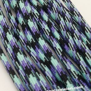 Paracord İp, Paracord Paraşüt Bileklik İpi Cam Göbeği Mor Siyah Şerit - Görsel 1