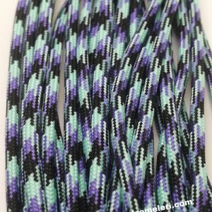 Paracord İp, Paracord Paraşüt Bileklik İpi Cam Göbeği Mor Siyah Şerit - Görsel 2