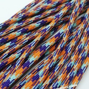 Paracord İp, Paracord Paraşüt Bileklik İp Cam Göbeği Turuncu Mavi Renk  - Görsel 4