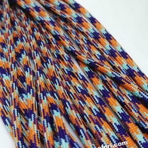 Paracord İp, Paracord Paraşüt Bileklik İp Cam Göbeği Turuncu Mavi Renk  - Görsel 2