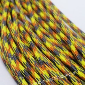 Paracord İp, Paracord Paraşüt Bileklik İpi Gri Turuncu Sarı Şerit - Görsel 4