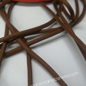 Paracord İp, Paracord Paraşüt Bileklik İp Kahve Renk - Görsel 3