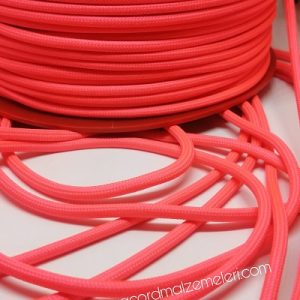 Paracord İp, Paracord Paraşüt Bileklik İp Neon Kırmızı Renk - Görsel 3