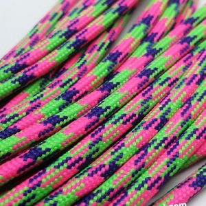 Paracord İp, Paracord Paraşüt Bileklik İpi Neon Pembe Neon Yeşil Mavi Şerit - Görsel 2