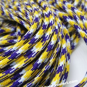 Paracord İp, Paracord Paraşüt Bileklik İp Beyaz Sarı Mavi Renk  - Görsel 1