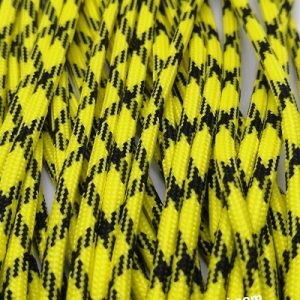 Paracord İp, Paracord Paraşüt Bileklik İp Sarı Siyah Burgu Desen - Görsel 2