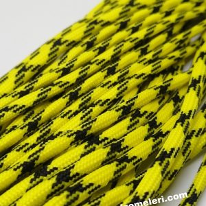 Paracord İp, Paracord Paraşüt Bileklik İp Sarı Siyah Burgu Desen - Görsel 4