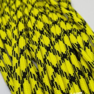Paracord İp, Paracord Paraşüt Bileklik İp Sarı Siyah Burgu Desen - Görsel 3