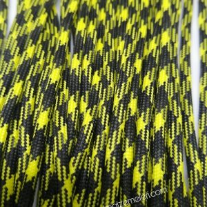 Paracord İp, Paracord Paraşüt Bileklik İp Sarı Siyah Çapraz Desen   - Görsel 4