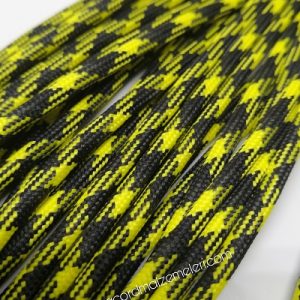 Paracord İp, Paracord Paraşüt Bileklik İp Sarı Siyah Çapraz Desen   - Görsel 3