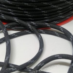 Paracord İp, Paracord Paraşüt Bileklik İpi Siyah Gri Renk - Görsel 1