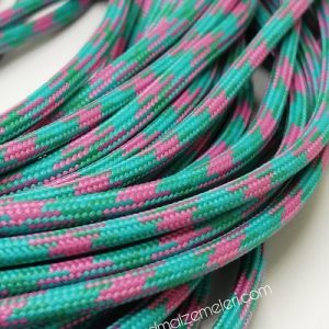Paracord İp, Paracord Paraşüt Bileklik İp Turkuaz Mavi Pembe Renk - Görsel 1