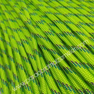 Paracord 550 Paraşüt Bileklik İpi Yeşil Renk Mavi-Mor Şerit - Görsel 3