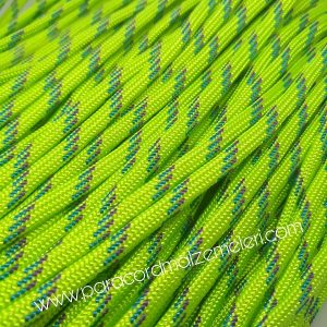 Paracord 550 Paraşüt Bileklik İpi Yeşil Renk Mavi-Mor Şerit - Görsel 2