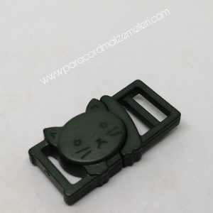 Paracord İp Bileklik Kedi Toka Klips Haki Yeşil Renk - Görsel 4