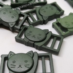 Paracord İp Bileklik Kedi Toka Klips Haki Yeşil Renk - Görsel 1