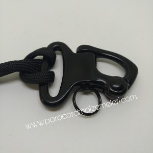 Paracord Bileklik Kelepçe Klips Siyah Renk - Görsel 7