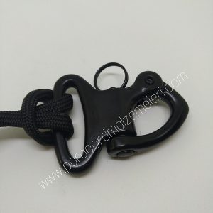 Paracord Bileklik Kelepçe Klips Siyah Renk - Görsel 6