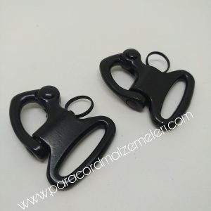 Paracord Bileklik Kelepçe Klips Siyah Renk - Görsel 5