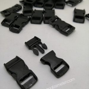 Paracord Bileklik Siyah Toka Klips İnce Model Küçük Boy - Görsel 3