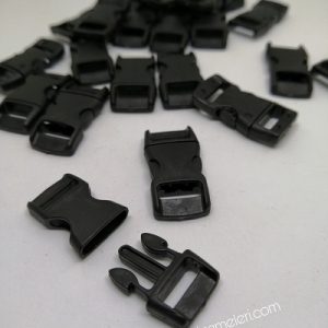 Paracord Bileklik Siyah Toka Klips İnce Model Küçük Boy - Görsel 2