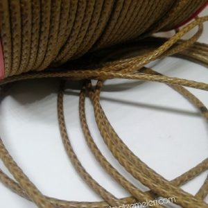 Paracord Bileklik İpi Burgulu Mumlu İp Açık Kahve Renk 4 mm - Görsel 2