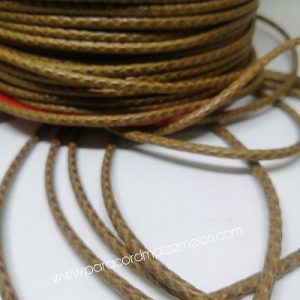 Paracord Bileklik İpi Burgulu Mumlu İp Açık Kahve Renk 4 mm - Görsel 3