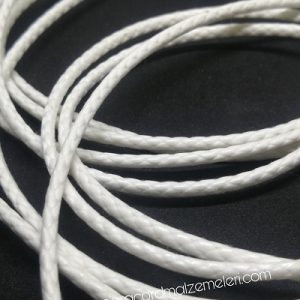 Paracord Bileklik İpi Burgulu Mumlu İp Beyaz Renk 4 mm - Görsel 1