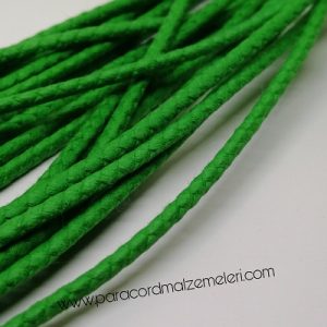 Paracord Bileklik İpi Burgulu Mumlu İp 3 mm Yeşil Renk - Görsel 2