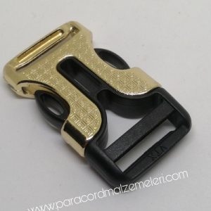 Paracord Bileklik Plastik Metal Toka Klips Büyük Boy Gold Renk - Görsel 3