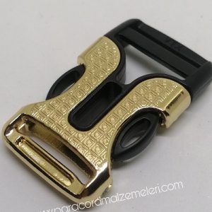 Paracord Bileklik Plastik Metal Toka Klips Büyük Boy Gold Renk - Görsel 1