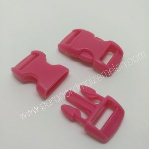 Paracord Bileklik Toka Klips Koyu Pembe Renk - Görsel 2