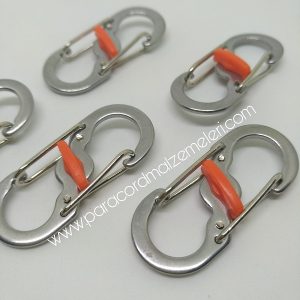 Paracord Bileklik S Kilitli Gümüş Renk Klips - Görsel 3