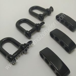 Paracord Bileklik Ayarlanabilir Siyah Renk  U Klips - Görsel 4