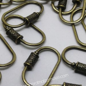 Paracord Bileklik ve Kolye Aksesuar Elips Bronz Renk - Görsel 1