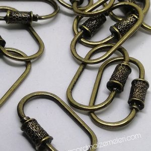 Paracord Bileklik ve Kolye Aksesuar Elips Bronz Renk - Görsel 3