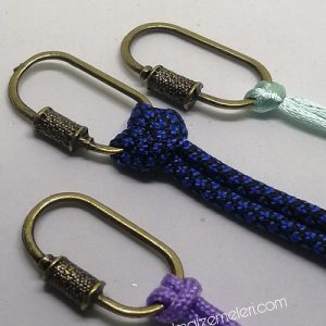 Paracord Bileklik ve Kolye Aksesuar Elips Bronz Renk - Görsel 2