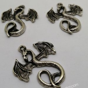 Paracord Aksesuar Ejderha Model Gümüş Renk - Görsel 3