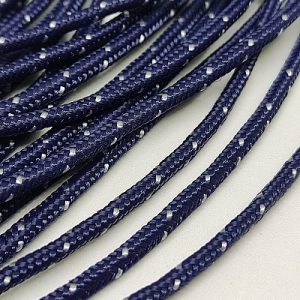 3 mm Paracord İp Lacivert Nokta Simli Renk  - Görsel 3