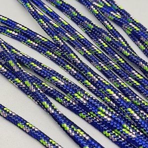 3 mm Paracord İp Mavi Renk Pembe Sarı Şerit - Görsel 1