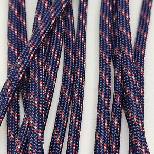 Paracord İp 650 lb Lacivert Renk Kırmızı Beyaz Şerit - Görsel 2