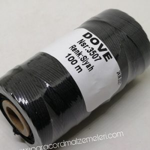 Paracord İp , Dove Marka Micro Cord İp 0,8 mm Siyah Renk - Görsel 1