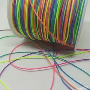 Paracord İp , Micro Cord İp 0,8 mm Rainbow Renk - Görsel 1