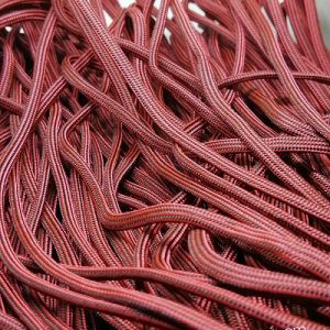 Paracord 550 İp, Paracord Paraşüt Bileklik İpi Bordo Renk Siyah Nokta Desen Mat - Görsel 1