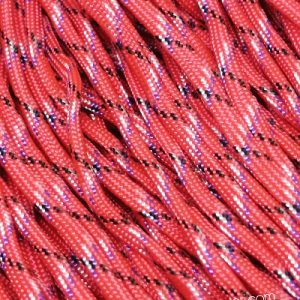 Paracord 550 İp, Paracord Paraşüt Bileklik İpi Kırmızı Renk Siyah Beyaz Mor Şerit - Görsel 3