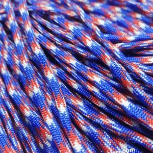 Paracord 550 İp, Paracord Paraşüt Bileklik İpi Koyu Mavi Beyaz Kırmızı Renk - Görsel 3