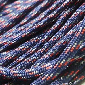 Paracord 550 İp, Paracord Paraşüt Bileklik İpi Lacivert Renk Kırmızı Beyaz Şerit - Görsel 1