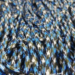 Paracord 550 İp, Paracord Paraşüt Bileklik İpi Mavi Beyaz Siyah Renk - Görsel 1